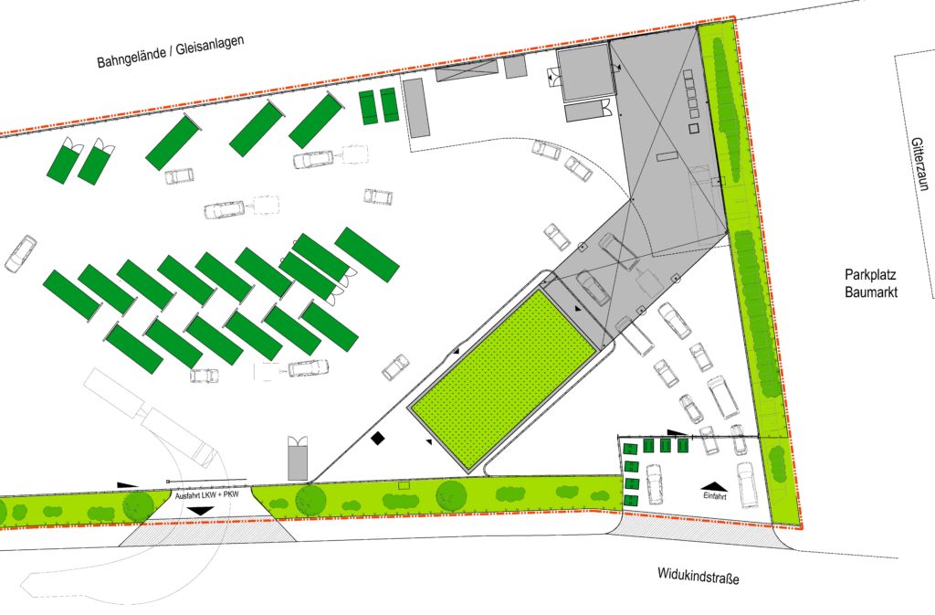 Ausschnitt Bauplan AWG Widukindstraße